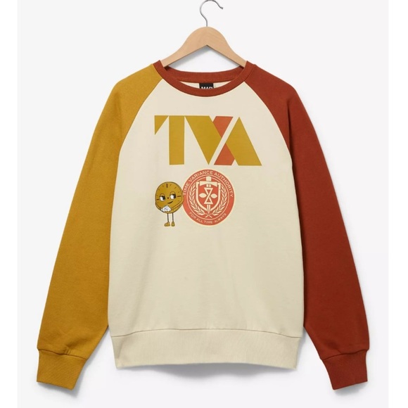 BoxLunch Marvel Loki Time Variance Authority Logo Color Block Crewneck - Picture 1 of 6